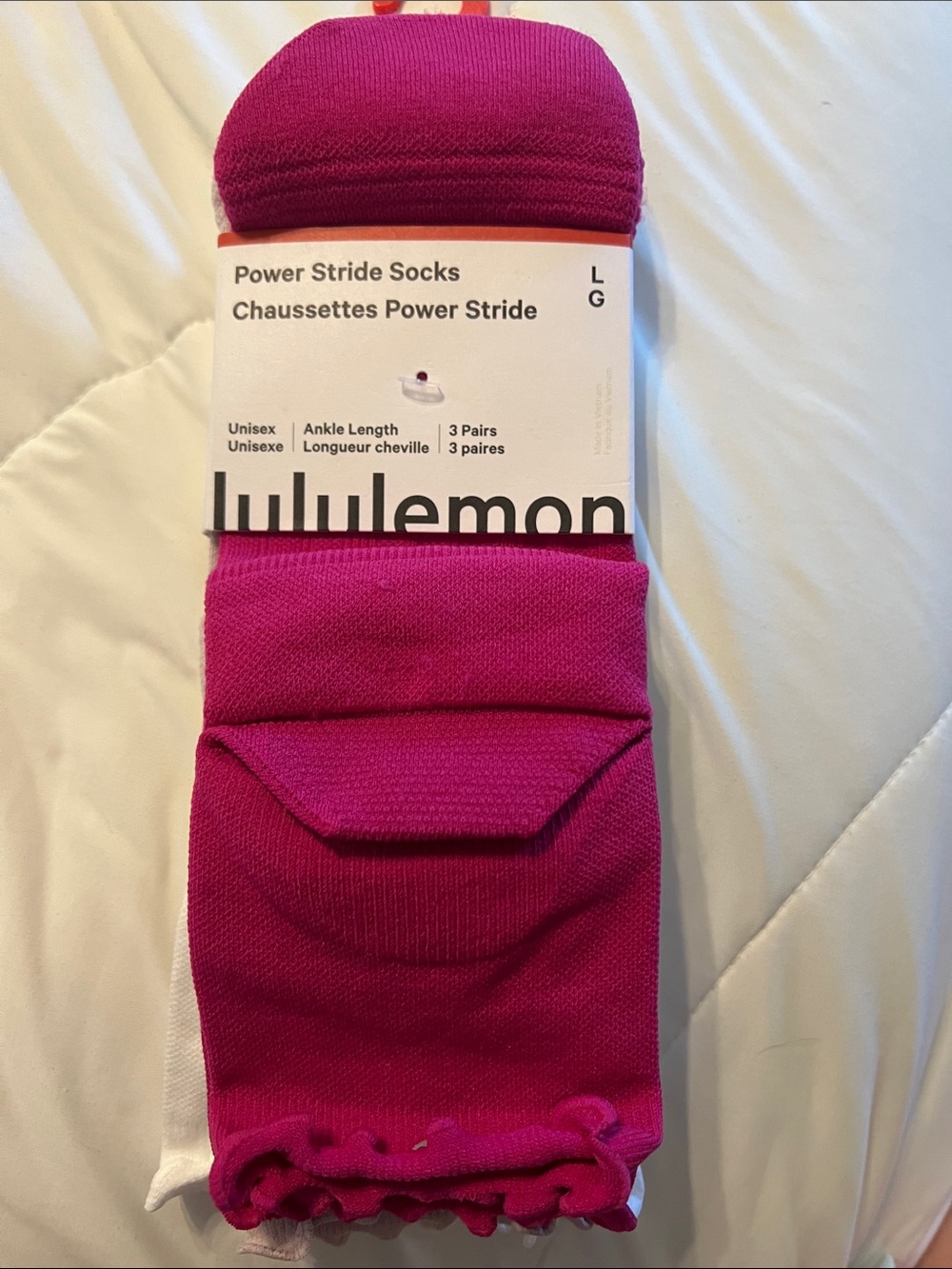 Power Stride Ankle Socks with ruffles - (3 Pack) unisex